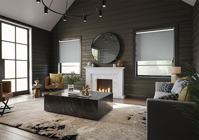 Verona (Blackout), Steel Grey - Motorised Roller Blind - Image 7